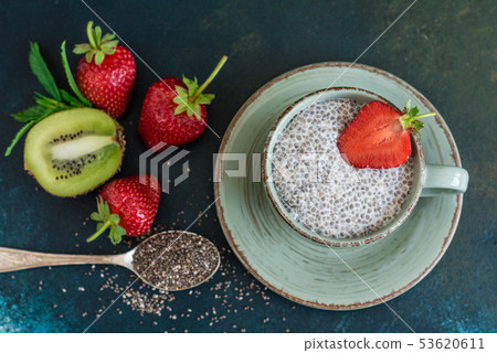 Beautiful and tasty dessert with strawberry Beautiful and tasty dessert with strawberry 53620611