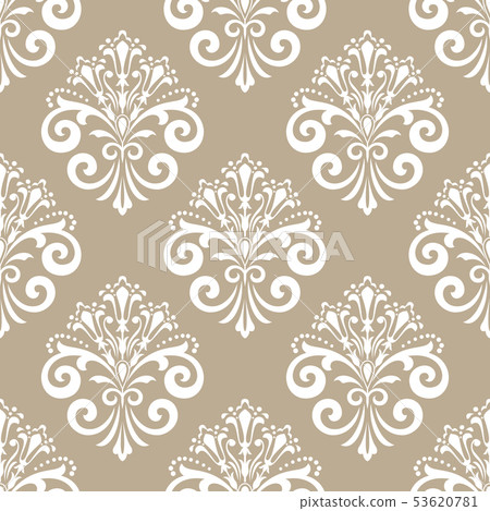 Wallpaper in the style of Baroque. Seamless vector 53620781