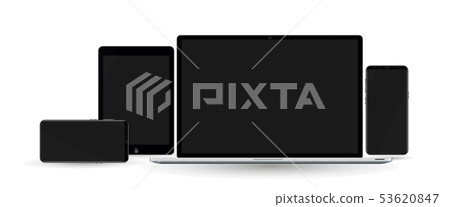 Set Mock-up of realistic devices - Stock Illustration [53620847] - PIXTA