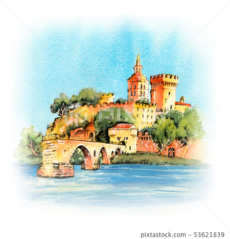 Famous Avignon Bridge, France 53621839