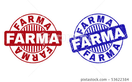 Grunge FARMA Textured Round Stamp Seals Grunge FARMA Textured Round Stamp Seals 53622384
