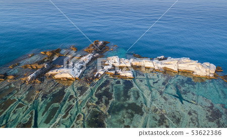the old marble quarry in Aliki, Greece the old marble quarry in Aliki, Greece 53622386