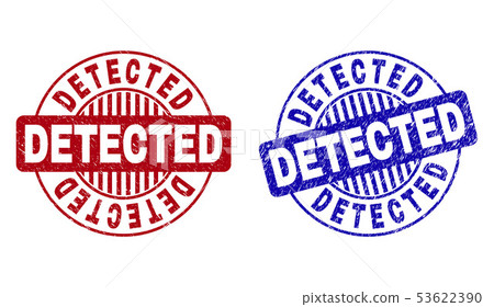 Grunge DETECTED Scratched Round Stamps Grunge DETECTED Scratched Round Stamps 53622390