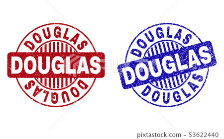 Grunge DOUGLAS Textured Round Stamp Seals Grunge DOUGLAS Textured Round Stamp Seals 53622440