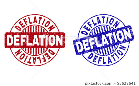 Grunge DEFLATION Textured Round Stamp Seals Grunge DEFLATION Textured Round Stamp Seals 53622641