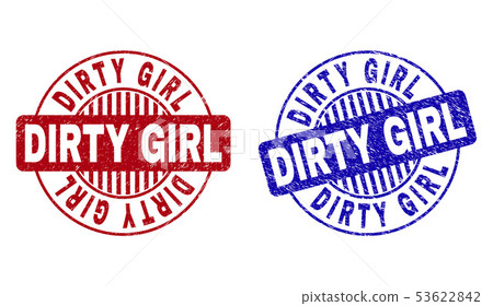 Grunge DIRTY GIRL Textured Round Stamps Grunge DIRTY GIRL Textured Round Stamps 53622842