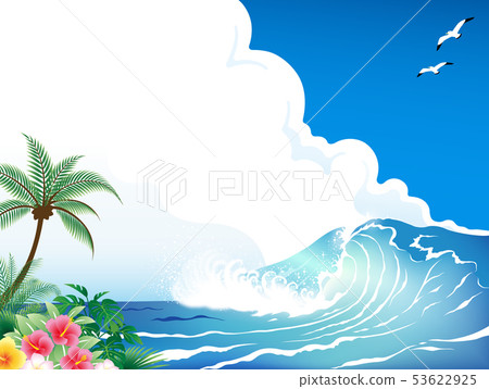 Tropical blue sea, waves and sky Tropical blue sea, waves and sky 53622925