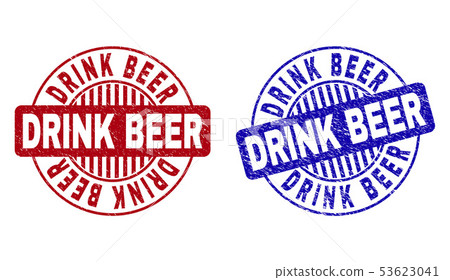 Grunge DRINK BEER Textured Round Stamps Grunge DRINK BEER Textured Round Stamps 53623041