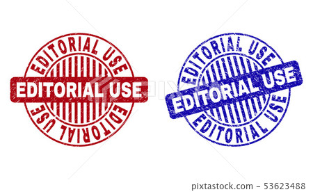 Grunge EDITORIAL USE Textured Round Stamps - Stock Illustration ...
