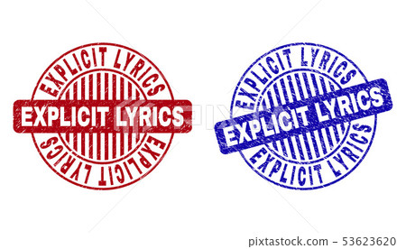 Grunge EXPLICIT LYRICS Textured Round Stamps Grunge EXPLICIT LYRICS Textured Round Stamps 53623620