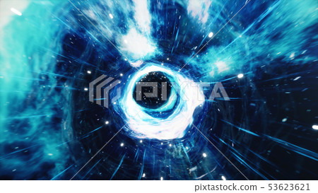 3D illustration tunnel or wormhole, tunnel that can connect one universe with another. Abstract 3D illustration tunnel or wormhole, tunnel that can connect one universe with another. Abstract 53623621