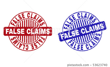 Grunge FALSE CLAIMS Textured Round Watermarks Grunge FALSE CLAIMS Textured Round Watermarks 53623740