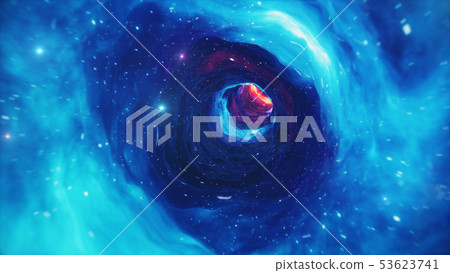 3D illustration tunnel or wormhole, tunnel that can connect one universe with another. Abstract 3D illustration tunnel or wormhole, tunnel that can connect one universe with another. Abstract 53623741