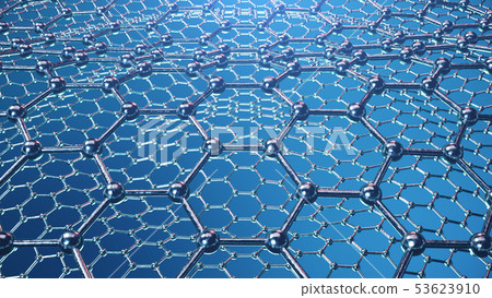 3d Illustration structure of the graphene or carbon surface, abstract nanotechnology hexagonal 3d Illustration structure of the graphene or carbon surface, abstract nanotechnology hexagonal 53623910