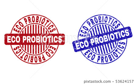 Grunge ECO PROBIOTICS Textured Round Stamps 53624157