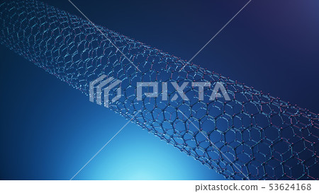 3d Illustration structure of the graphene tube, abstract nanotechnology hexagonal geometric form 3d Illustration structure of the graphene tube, abstract nanotechnology hexagonal geometric form 53624168