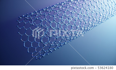 3d Illustration structure of the graphene tube, abstract nanotechnology hexagonal geometric form 3d Illustration structure of the graphene tube, abstract nanotechnology hexagonal geometric form 53624180