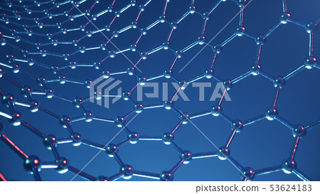 3d Illustration structure of the graphene tube, abstract nanotechnology hexagonal geometric form 3d Illustration structure of the graphene tube, abstract nanotechnology hexagonal geometric form 53624183