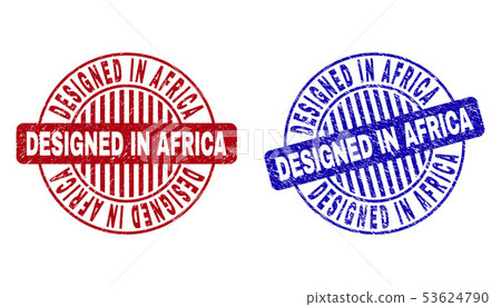 Grunge DESIGNED IN AFRICA Scratched Round Stamps Grunge DESIGNED IN AFRICA Scratched Round Stamps 53624790