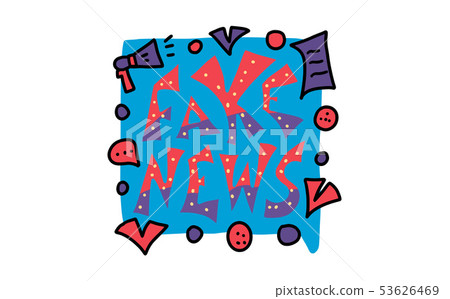 Fake news stylized quote. Vector stylized text. 53626469