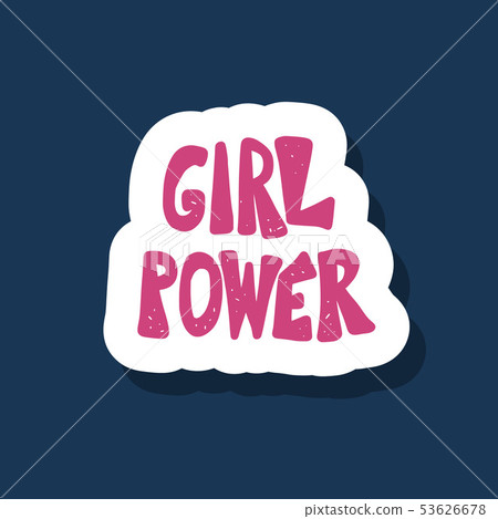 Girl power quote isolated. Vector color text. Girl power quote isolated. Vector color text. 53626678