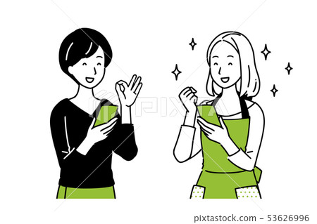 婦女談話，當拿著智能手機時 53626996