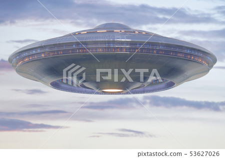Unidentified Flying Object Sky Clipping Path 53627026