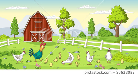 Chickens on a Farm Chickens on a Farm 53628082