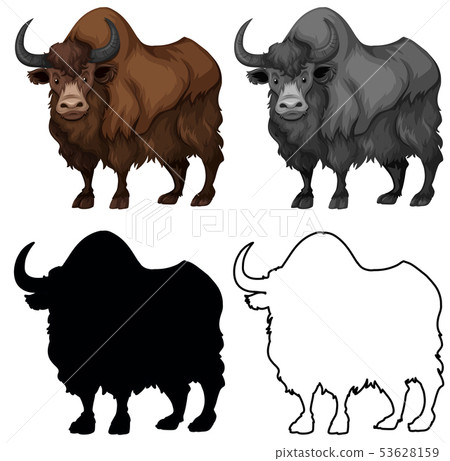 Set of yak charatcer Set of yak charatcer 53628159