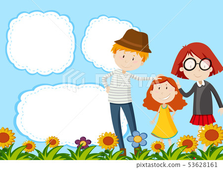 Family on note template Family on note template 53628161