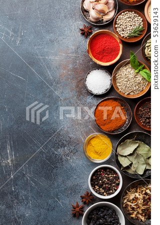 Set of various spices and herbs Set of various spices and herbs 53629143