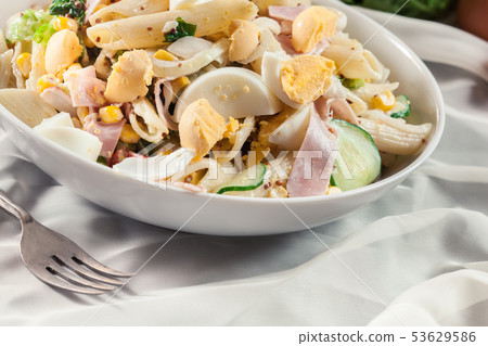 Macaroni salad with ham and other 53629586