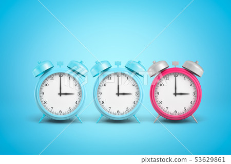 3d Rendering Of Three Retro Alarm Clocks One Stock Ilration 53629861 Pixta Three Retro Alarm Clocks, Retro Alarm Clocks