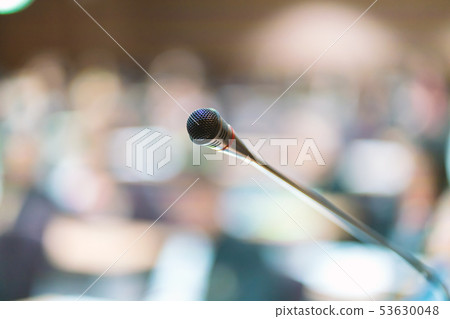 Microphone in meeting room for a conference Microphone in meeting room for a conference 53630048