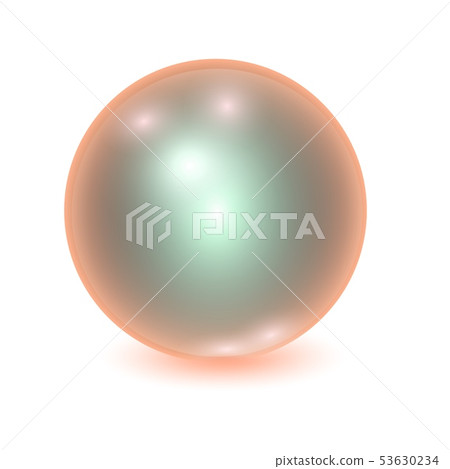 Vector realistic orange metall ball 53630234
