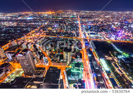 《大阪府》大阪市夜景 《大阪府》大阪市夜景 53630764