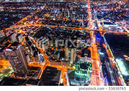《大阪府》大阪市夜景 《大阪府》大阪市夜景 53630765