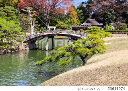 Decorative bridge in Koishikawa Korakuen garden, 53631974