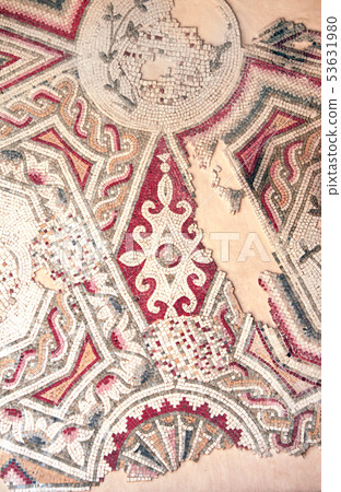 Ancient natural stone tile mosaics, Madaba, Jordan Ancient natural stone tile mosaics, Madaba, Jordan 53631980