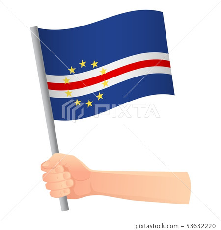 Cape Verde flag in hand 53632220