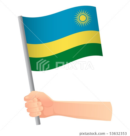 Rwanda flag in hand - Stock Illustration [53632353] - PIXTA