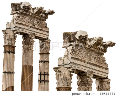 Temple of Venus Genetrix isolated on white - Rome 53633113
