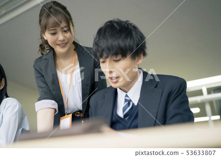 High school student study cram school prep school 53633807