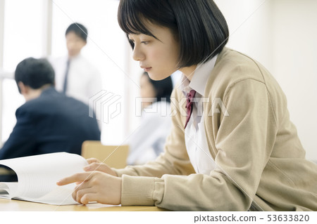 High school student study cram school prep school 53633820