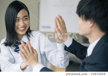 High school student study cram school prep school 53633859
