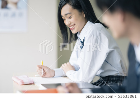 High school student study cram school prep school 53633861