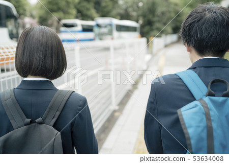 High school students attending school High school students attending school 53634008