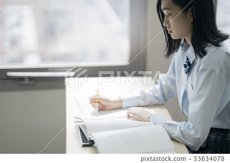 High school student study cram school prep school High school student study cram school prep school 53634078