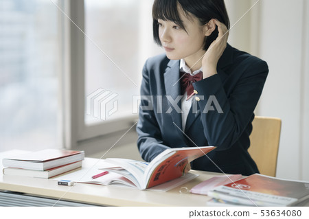 High school student study cram school prep school 53634080