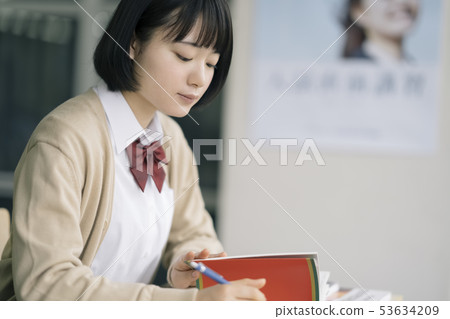 High school student study cram school prep school 53634209